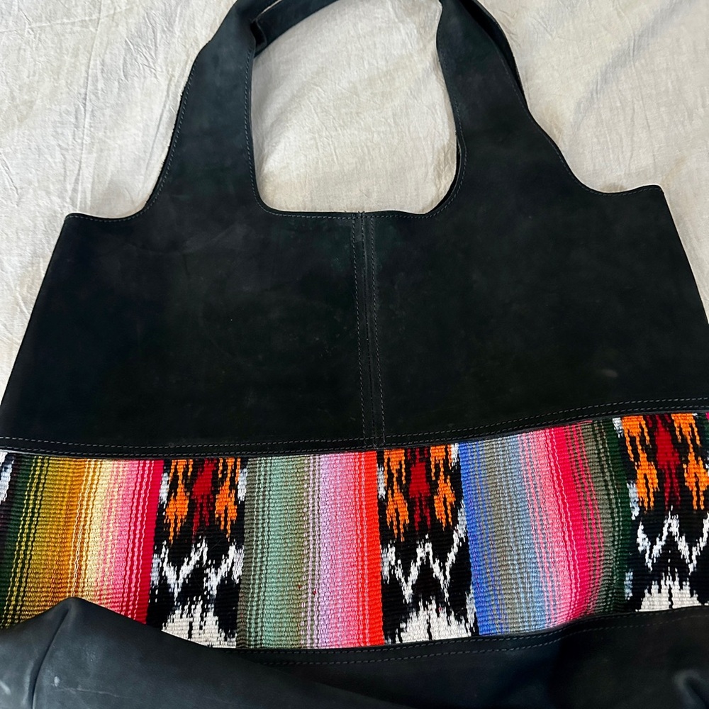 Nena & Co Black Leather Tote Bag - Picture 2 of 6